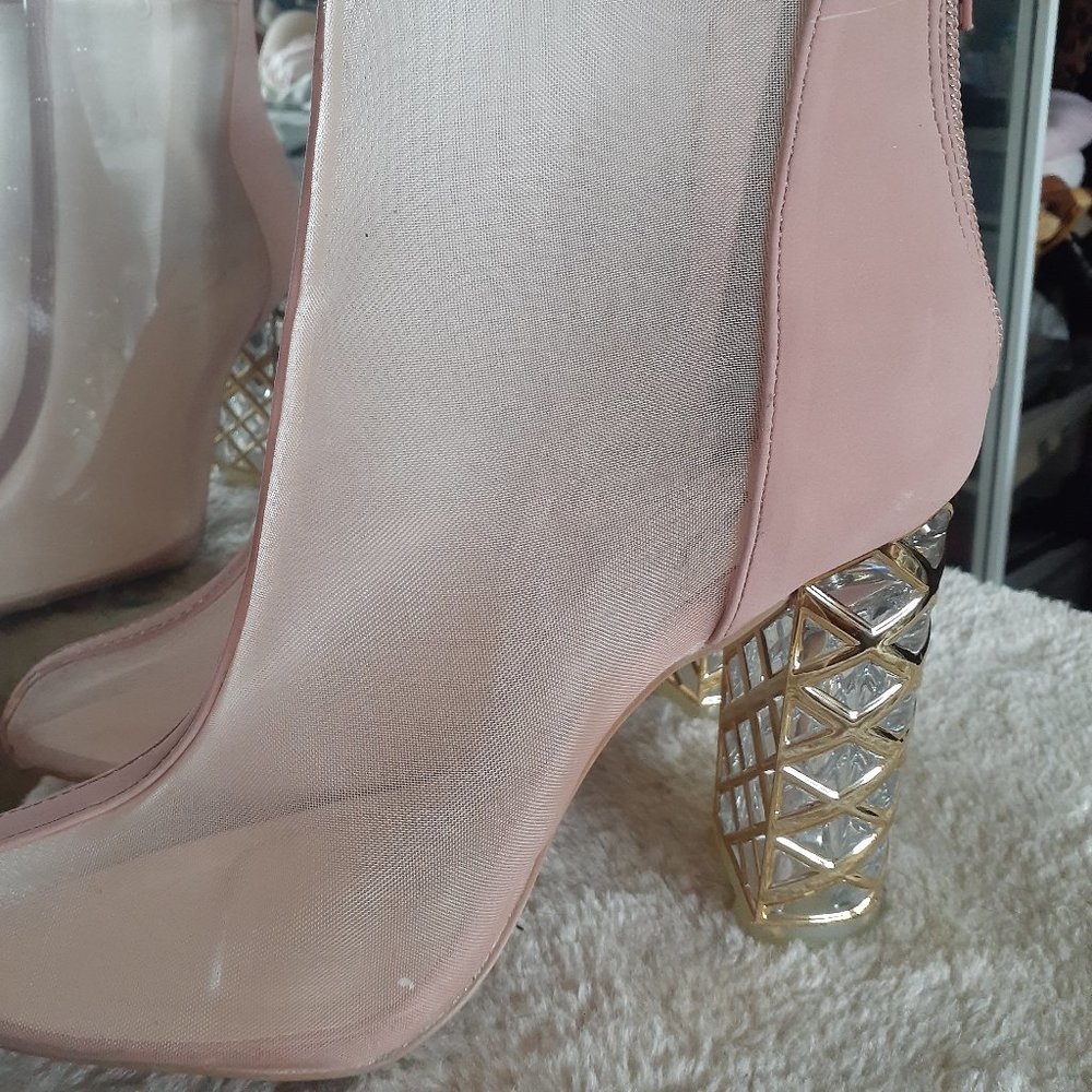 Brand New Sheer Booties-6.5